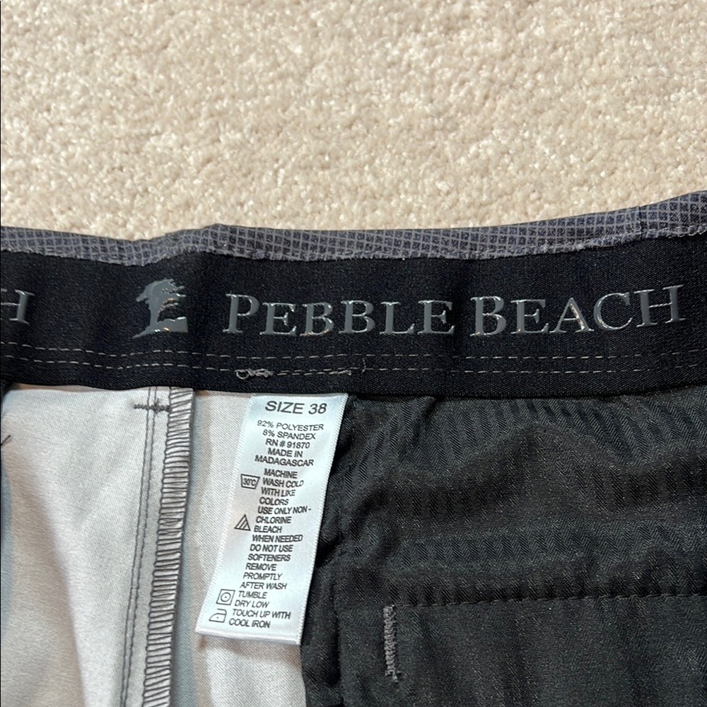 Pebble Beach Golf Shorts Performance Flat Front Gray Size 38 - Picture 2 of 7